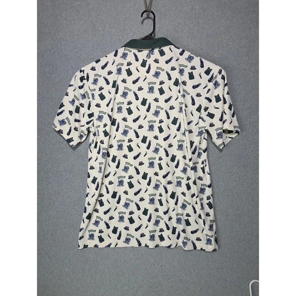 Caddy Shack Movie White All Over Print Swannies Performance Golf Polo SZ XXL - Picture 5 of 9